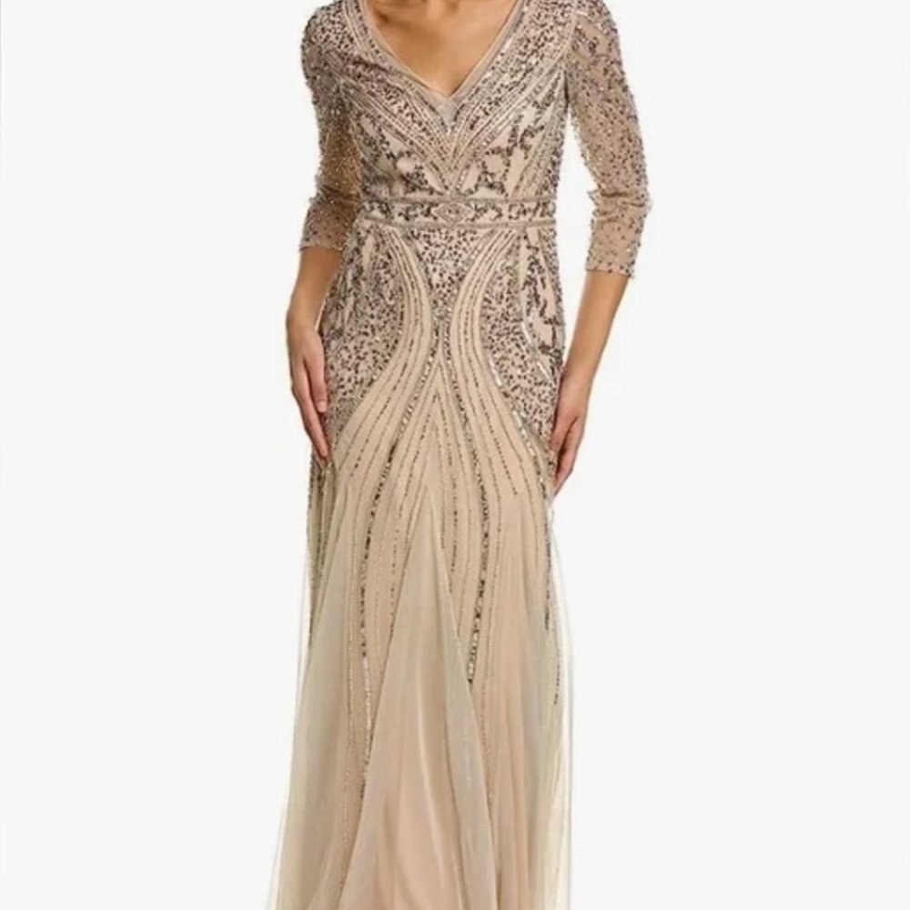 Adriana Papell beaded gown